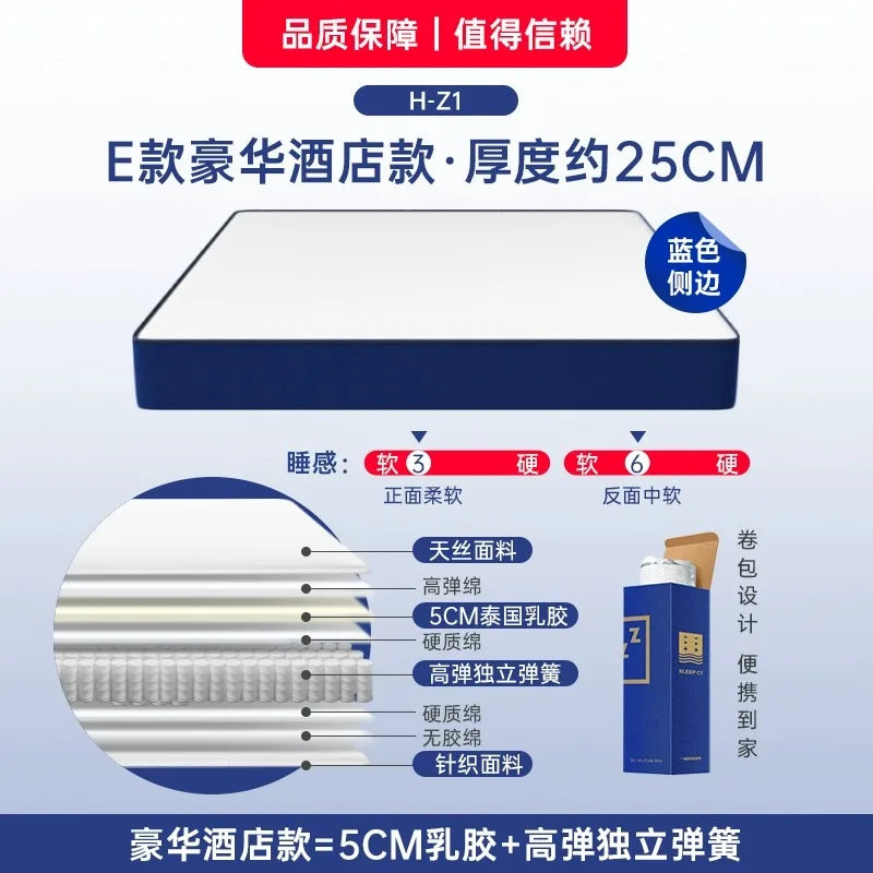 Molblly King Cozy Mattresses Memory Foam Roll Foldable Folding Queen Mattresses Spring Comfortable Colchao Casal Room Furniture