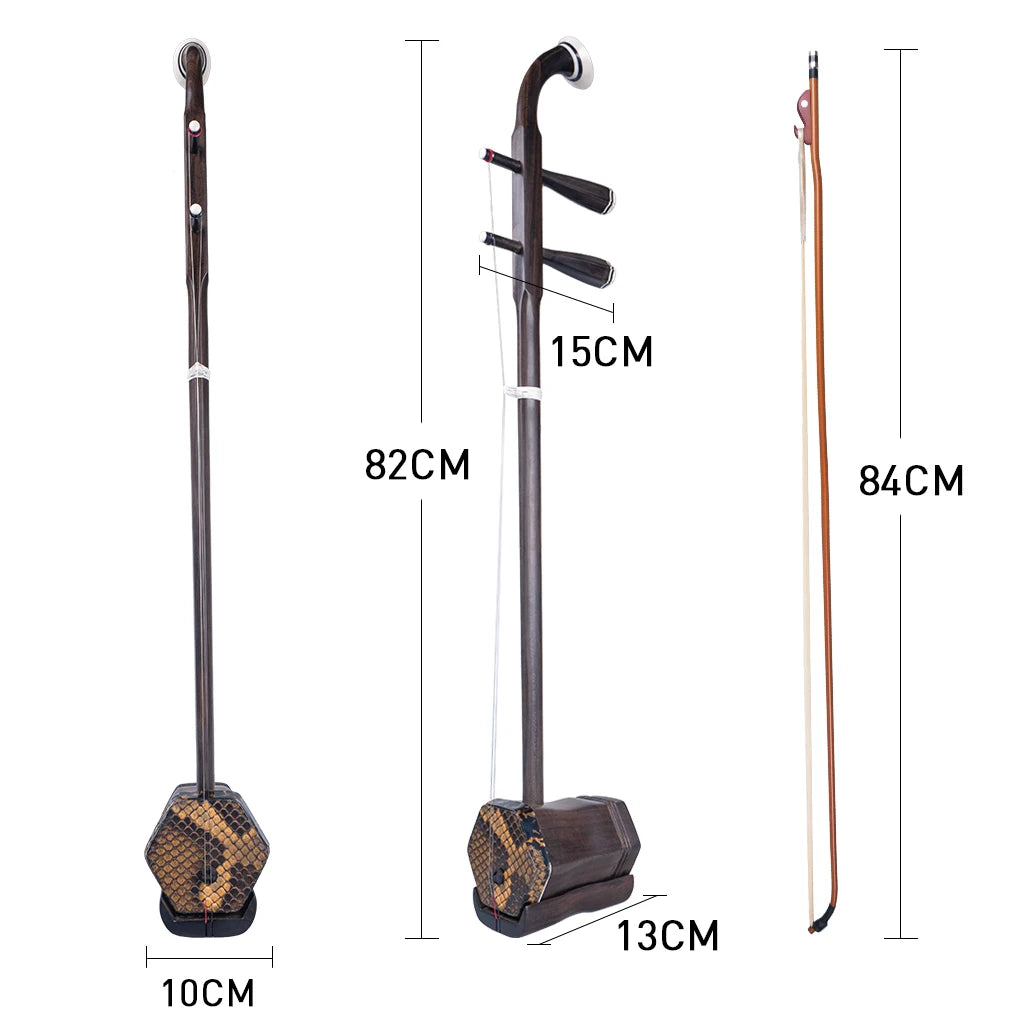 Mugig Advanced Erhu Performers Master Aged Rosewood Erhu 2 String Chinese Fiddle Handmade Chinese National Musical Instruments