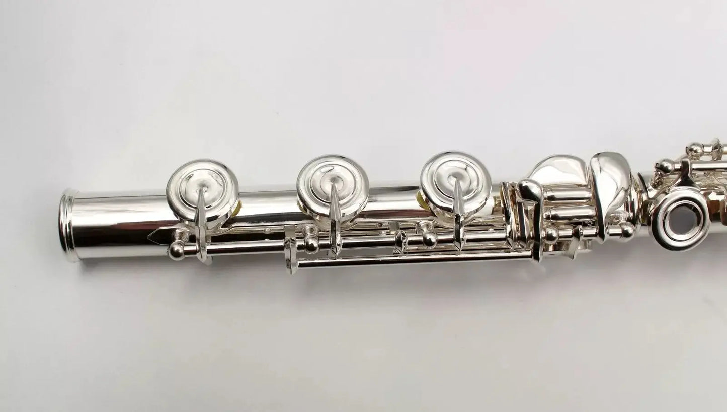 MMOOKA Music solid silver sterling silver body 17 open hole pro use C key flute