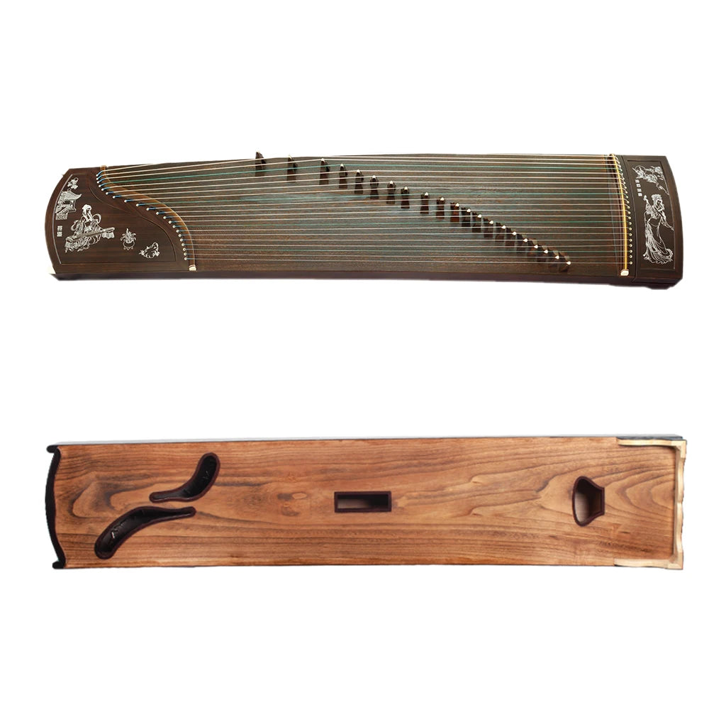 NAOMI 21 Strings Chinese Zither High Grade Black Sandalwood Guzheng Instrument W/ Guzheng Nails Strings Bridges Stands Bag
