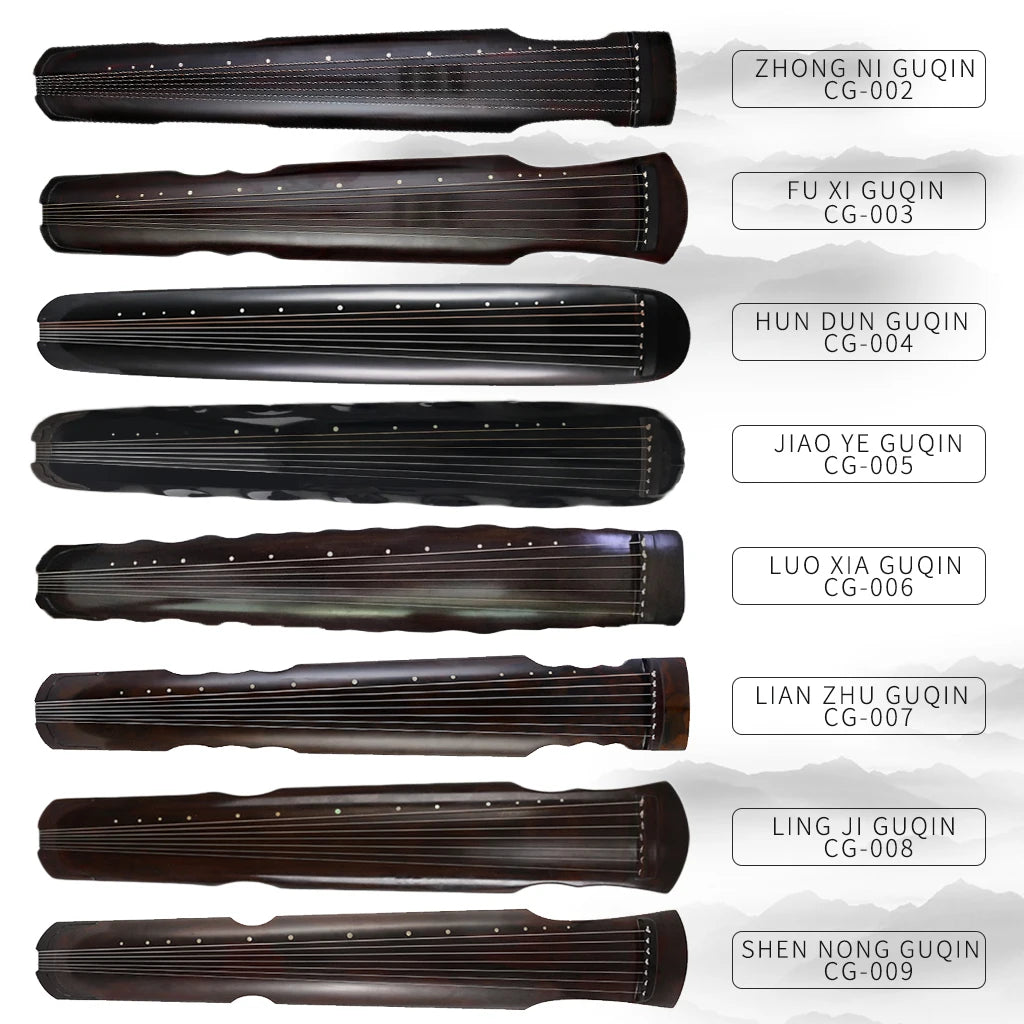 NAOMI Collection Level Guqin Jiao Ye Style 7 Strings Ancient Instrument Lacquered Aged Paulownia Guqin Handmade Qin Zither
