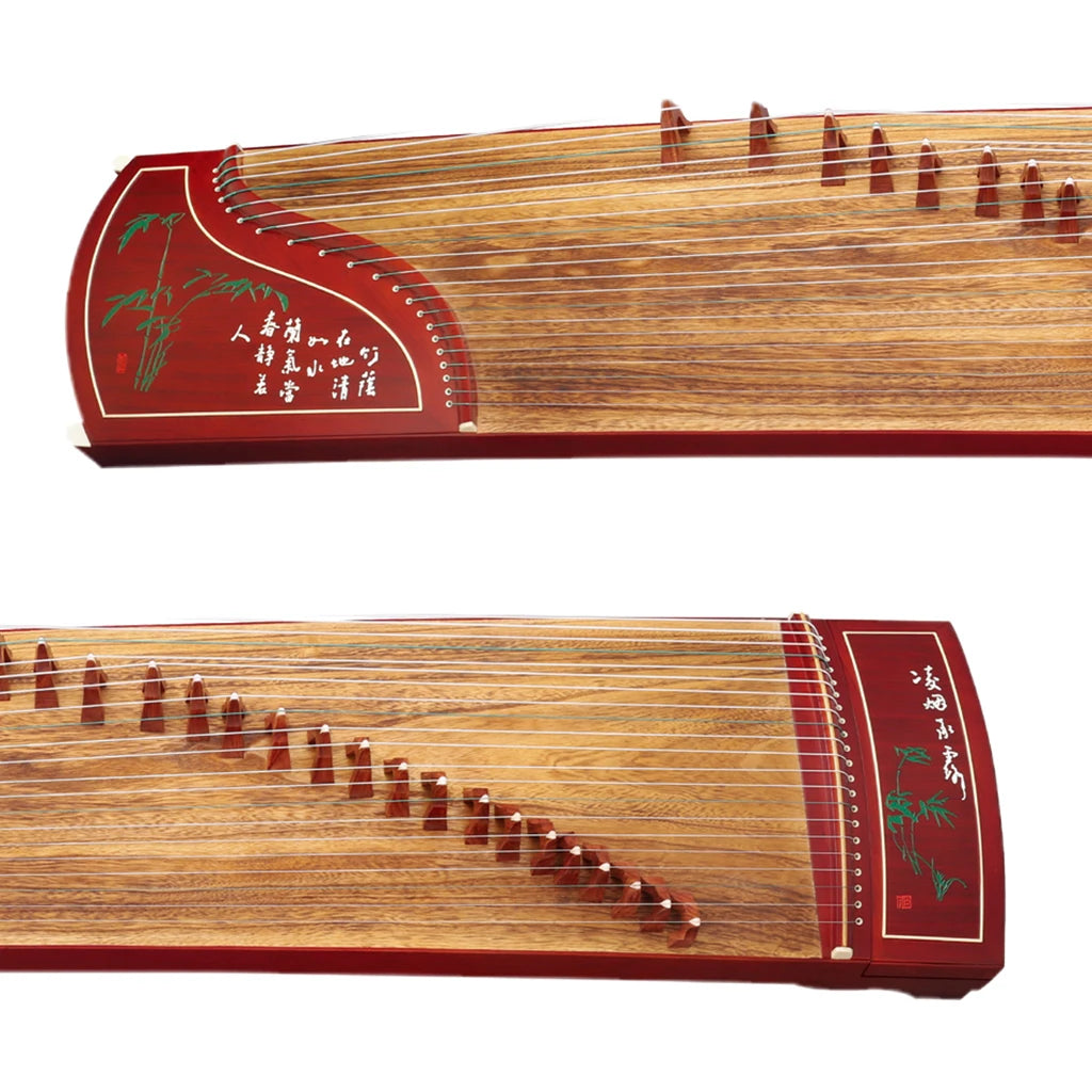 MMOOKA NAOMI Premium Quality 21 Strings 163cm Rosy Sandalwood Chinese String Instrument Guzheng Green Bamboo Carved For Practice