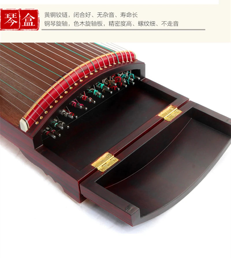National patent High Quality China Guzheng Platane Wood Musical Instruments Zither 21 Strings With Accessories Guzheng String