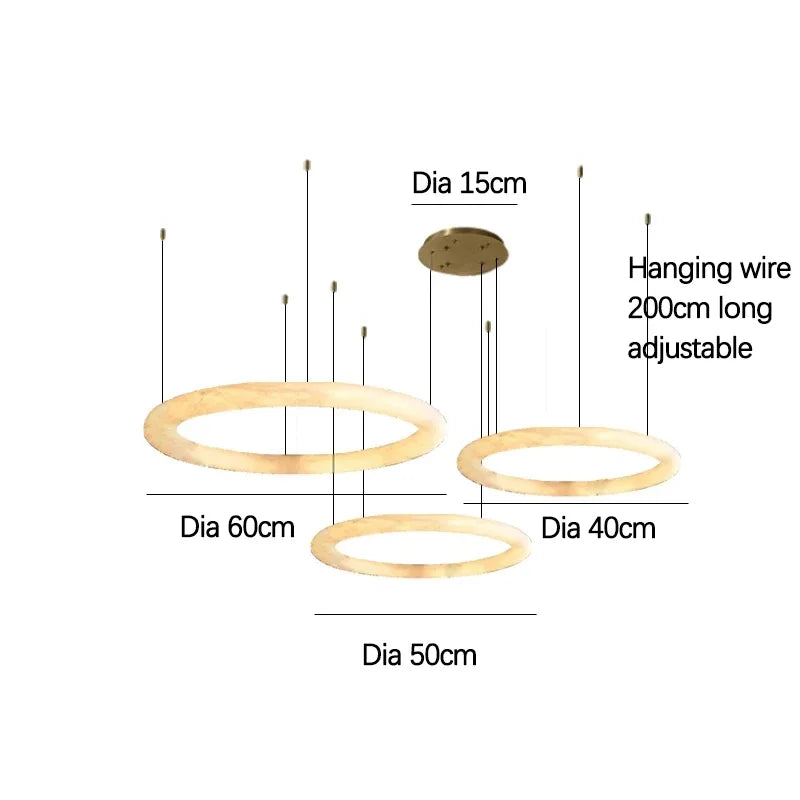 Natural Marble 2024 Trendy New Design Gold Silver Ceiling Chandelier Lighting Lustre Suspension Luminaire Lampen For Living Room