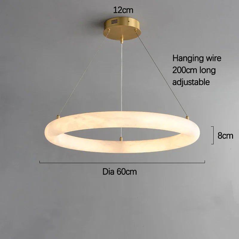 Natural Marble 2024 Trendy New Design Gold Silver Ceiling Chandelier Lighting Lustre Suspension Luminaire Lampen For Living Room
