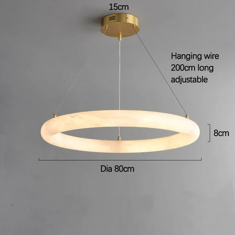 Natural Marble 2024 Trendy New Design Gold Silver Ceiling Chandelier Lighting Lustre Suspension Luminaire Lampen For Living Room
