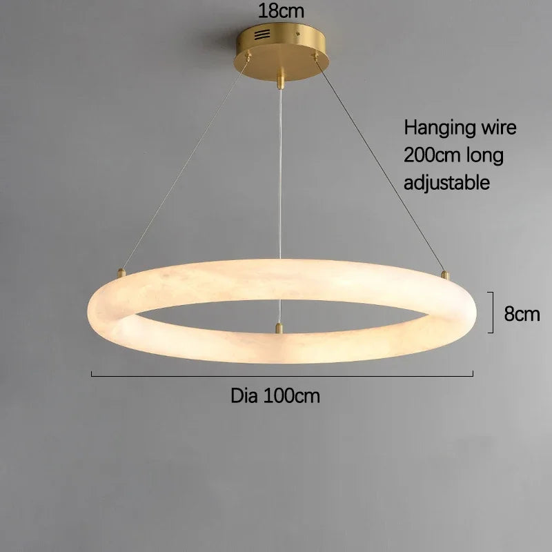 Natural Marble 2024 Trendy New Design Gold Silver Ceiling Chandelier Lighting Lustre Suspension Luminaire Lampen For Living Room