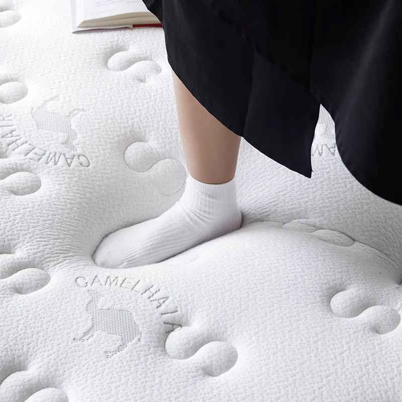 Natural latex independent spring mattress, 1.8m knitted fabric, coconut brown 1.5, soft and hard dual-purpose hotel, 23cm thick