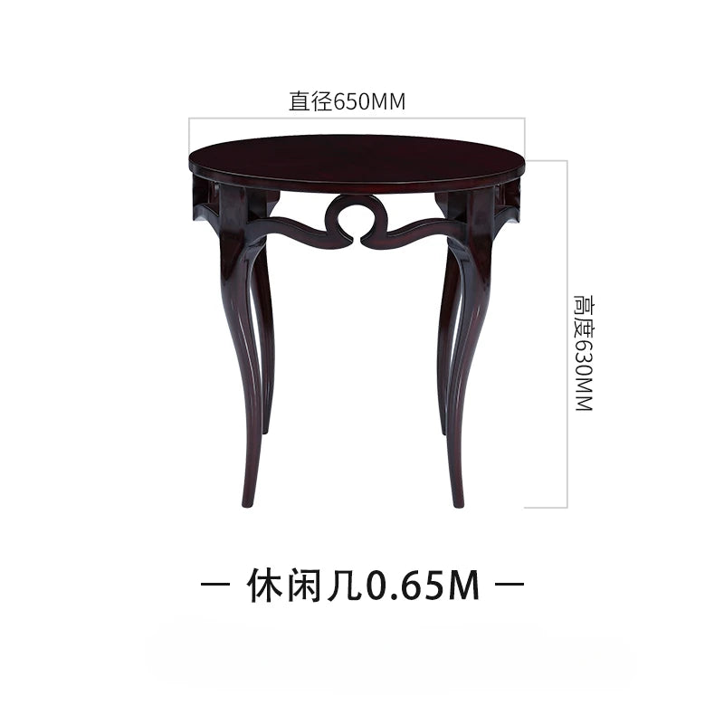Neoclassical fabric leisure chair, solid wood book chair, American light luxury single dining chair, living room