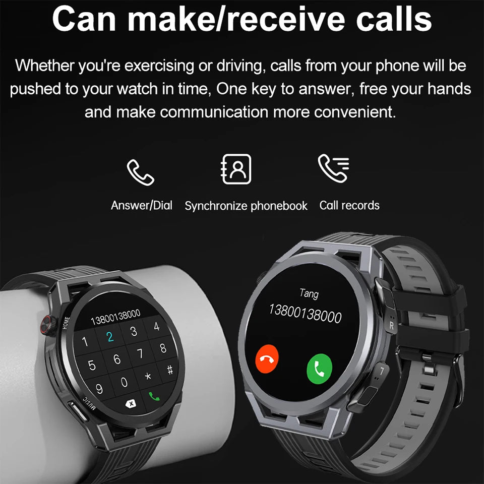 New 4G Memory Smart Watch Mens Local Music Player 360*360 AMOLED Screen Bluetooth Call Sports Man Watches For Xiaomi Huawei IOS