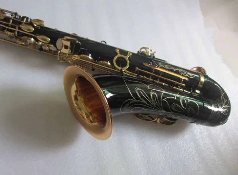 MMOOKA New Arrival Tenor Saxophone Professiona Music instrument in black gold key White Shell Buttons Wind Instrument mouthpiece free