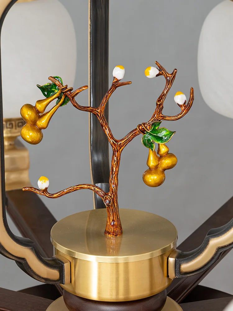 New Chinese Style Simple Atmosphere Living Room Chandelier Solid Wood Dining-Room Lamp Zen Hotel Villa Pendant Lights