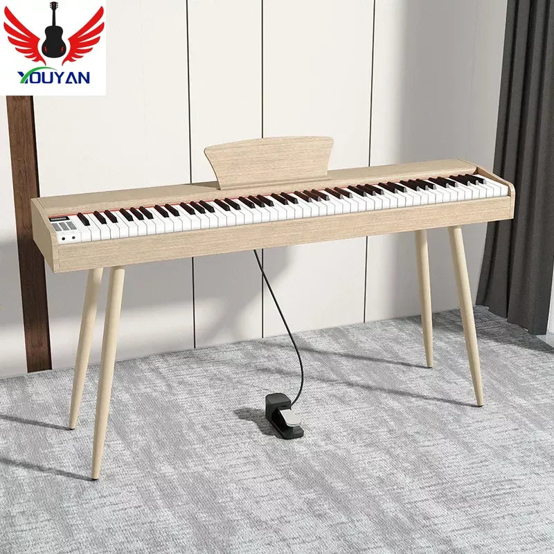 New Portable 88- Key Digital Keyboard Piano, Wooden Electric Hammer, Weighted Full Size Keyboard for Beginning Student