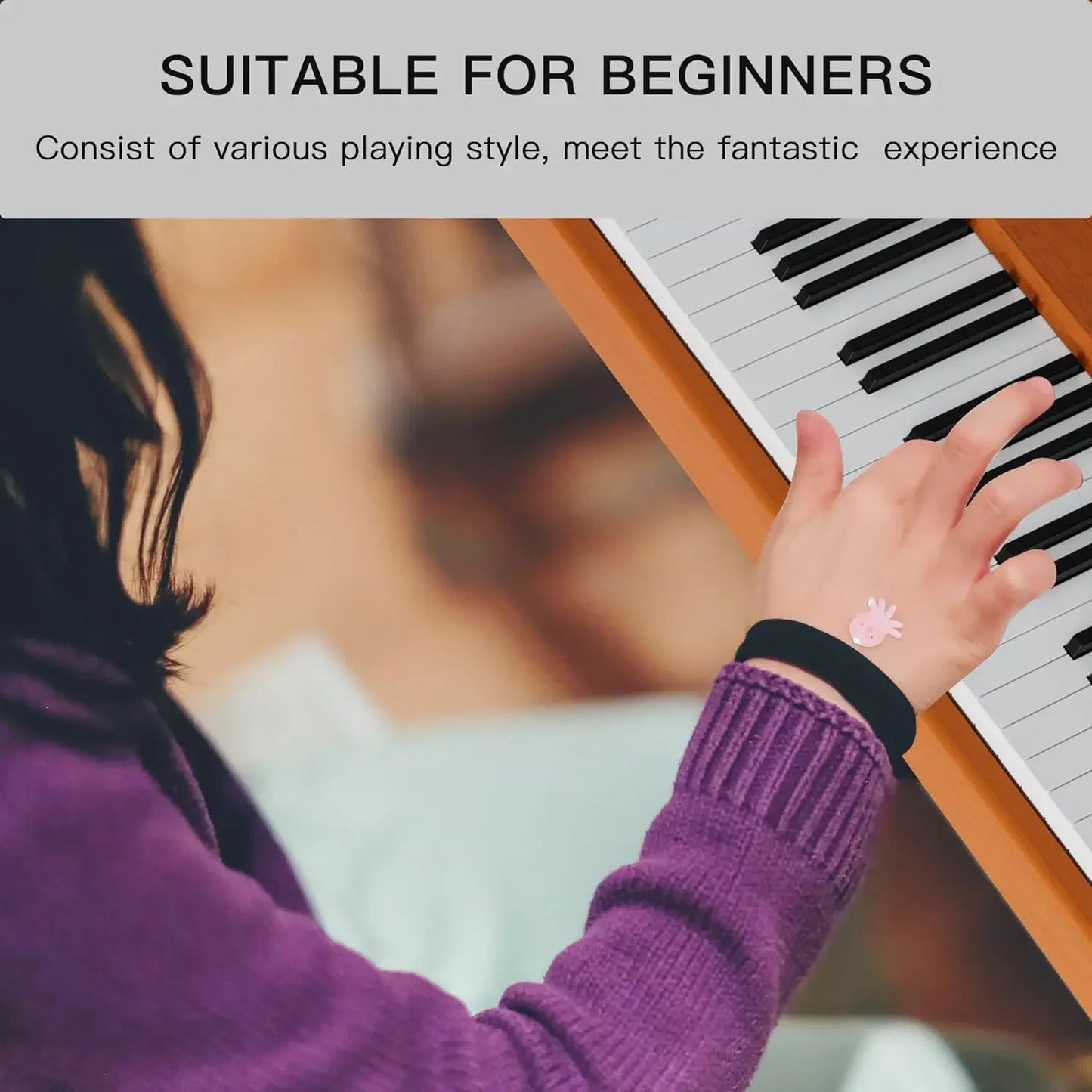 New Portable 88- Key Digital Keyboard Piano, Wooden Electric Hammer, Weighted Full Size Keyboard for Beginning Student