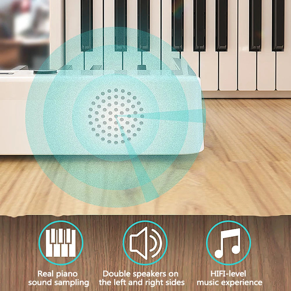New Portable 88 Keys Foldable Digital Piano Multifunctional Electronic Keyboard Piano Student Musical Instrument