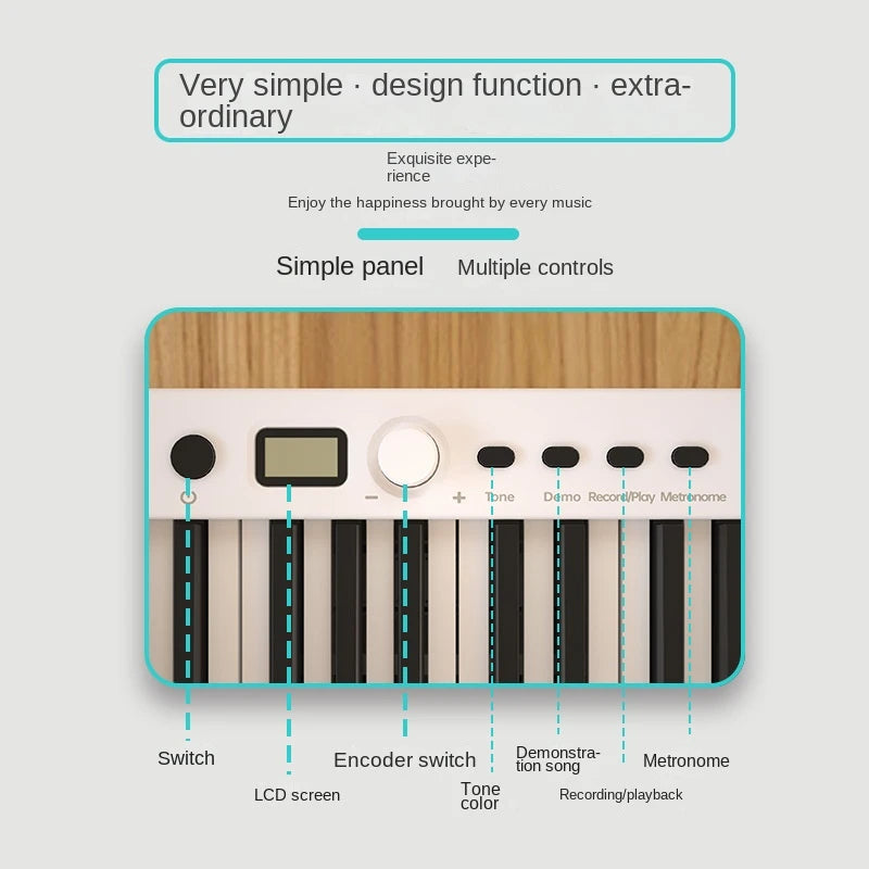 New Portable 88 Keys Foldable Digital Piano Multifunctional Electronic Keyboard Piano Student Musical Instrument
