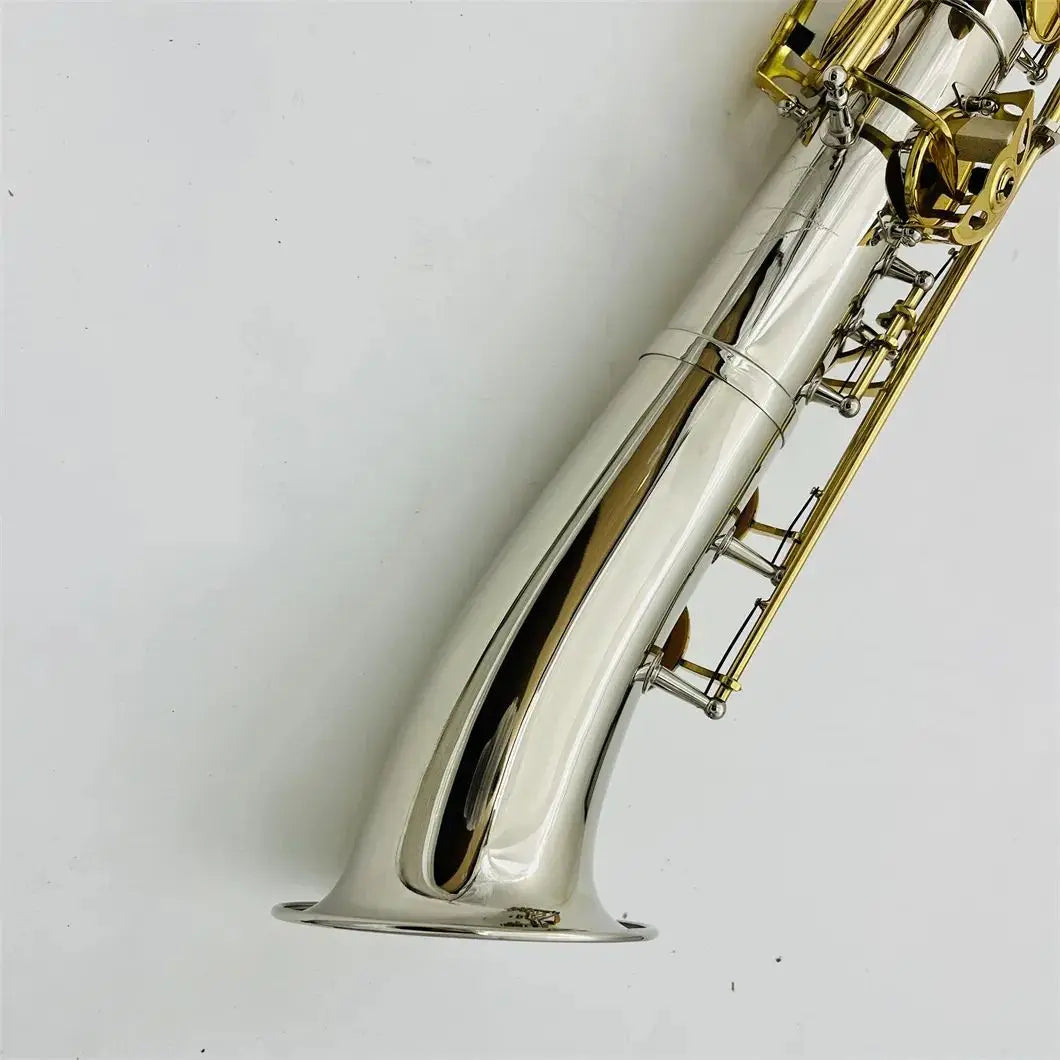 MMOOKA New Product Straight Tube Alto Saxophone Eb Tune Sliver Plated Professional Woodwind Instruments With Sax Case Accessories