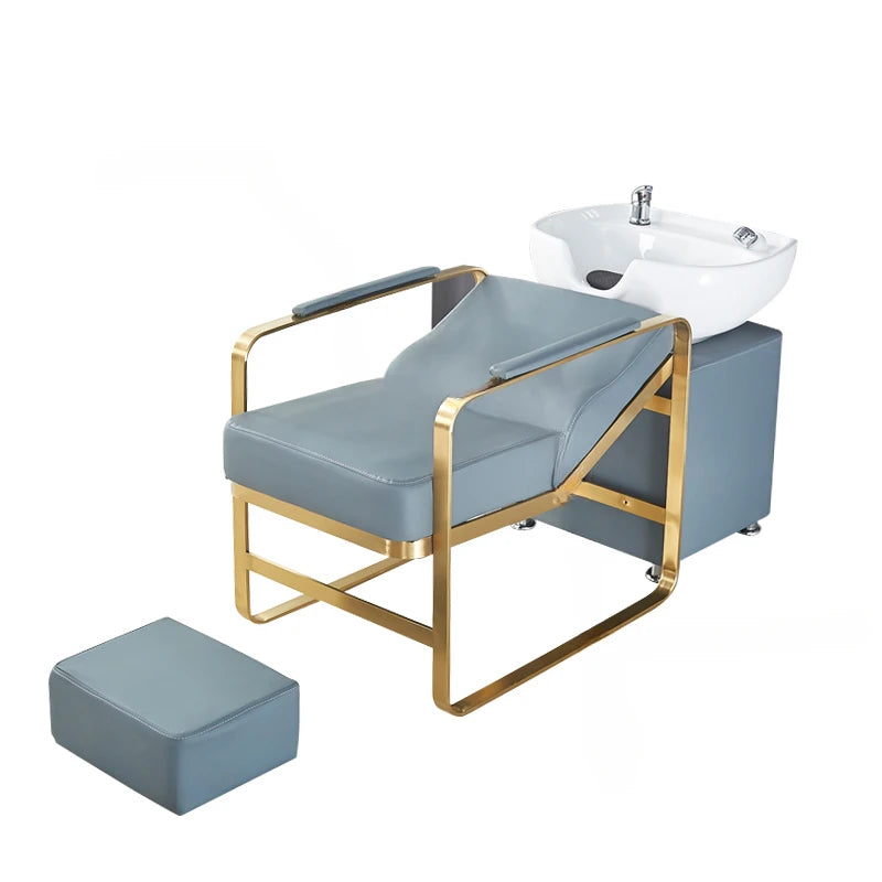 Nordic Light Luxury Shampoo Chairs Modern Beauty Salon Chairs High-end Barber Shop Special Massage Shampoo Bed Salon Furniture