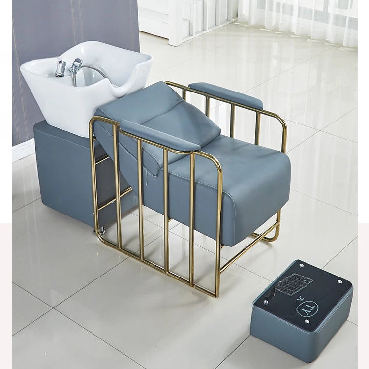 Nordic Light Luxury Shampoo Chairs Modern Beauty Salon Chairs High-end Barber Shop Special Massage Shampoo Bed Salon Furniture