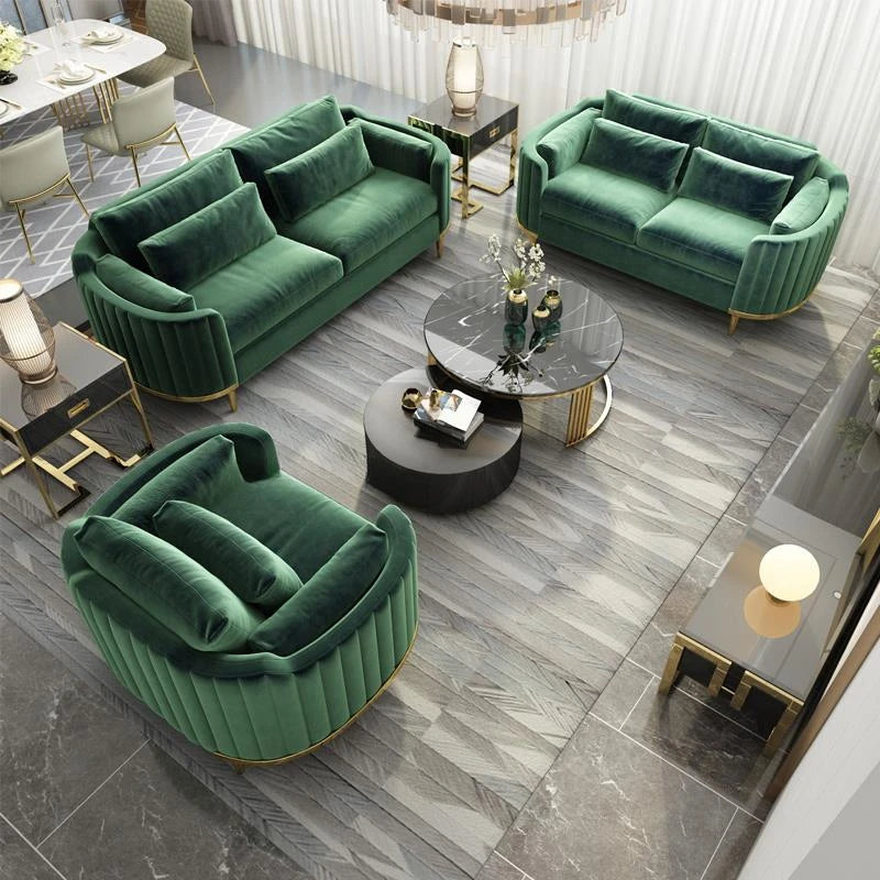 Nordic Reading Household Sectional Fabric 3 Seat Sofa Upholstered Armchair Custom Color Living Room Fauteuil Home Furniture