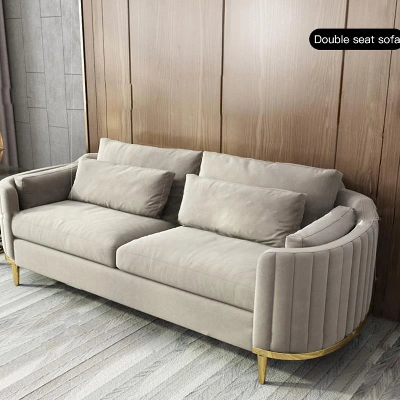 Nordic Reading Household Sectional Fabric 3 Seat Sofa Upholstered Armchair Custom Color Living Room Fauteuil Home Furniture