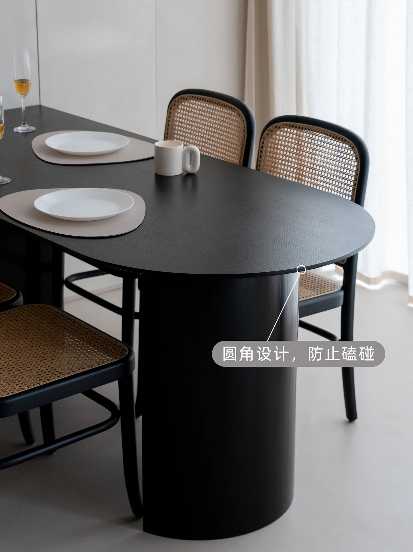 Nordic dining table household modern simple solid wood small apartment European dining table luxury.