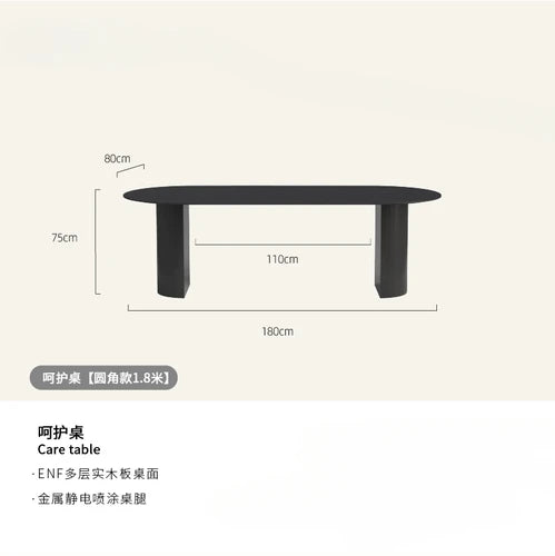 Nordic dining table household modern simple solid wood small apartment European dining table luxury.