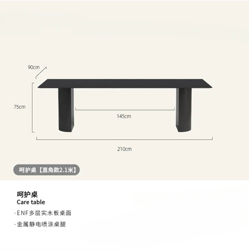 Nordic dining table household modern simple solid wood small apartment European dining table luxury.