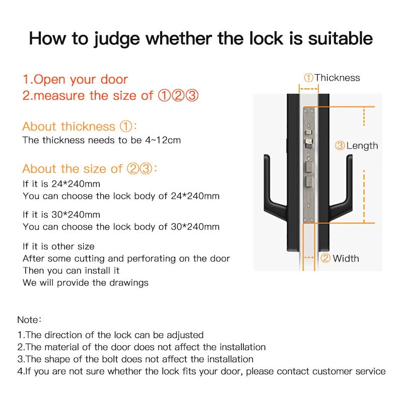 OKLAR Intelligent Fingerprint Security Electronic Door Lock Smart WiFi Bluetooth With Digital Code IC Card Keyless CJL-1-Y