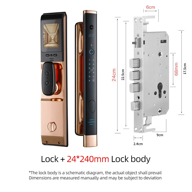 OKLAR Intelligent Fingerprint Security Electronic Door Lock Smart WiFi Bluetooth With Digital Code IC Card Keyless CJL-1-Y