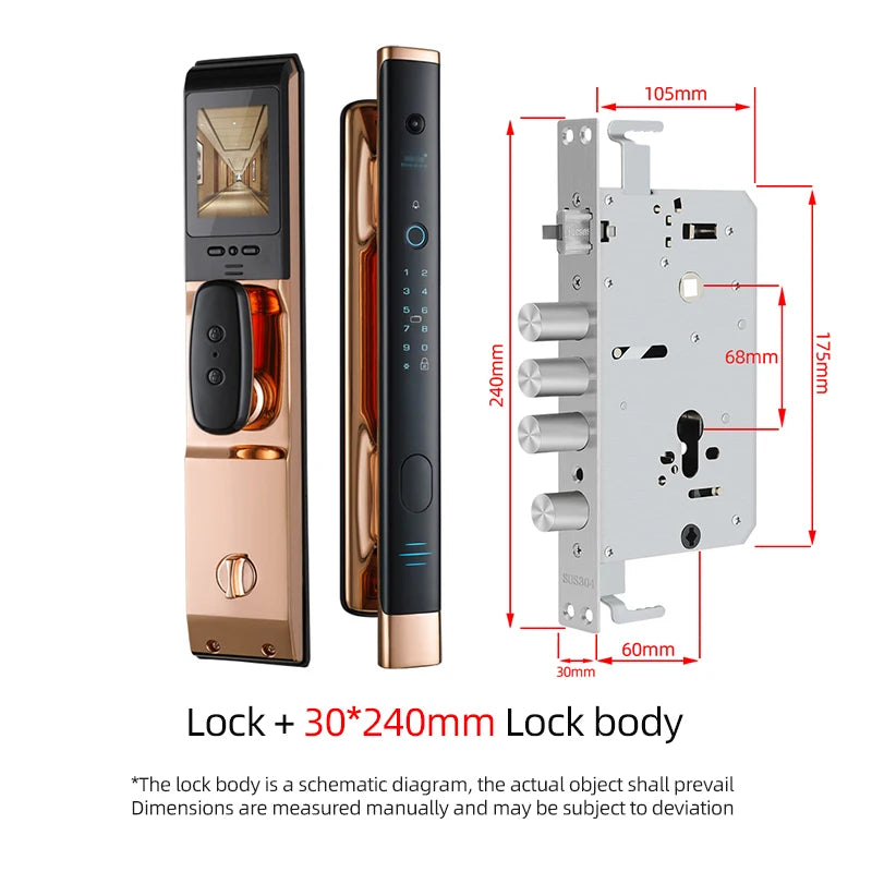 OKLAR Intelligent Fingerprint Security Electronic Door Lock Smart WiFi Bluetooth With Digital Code IC Card Keyless CJL-1-Y