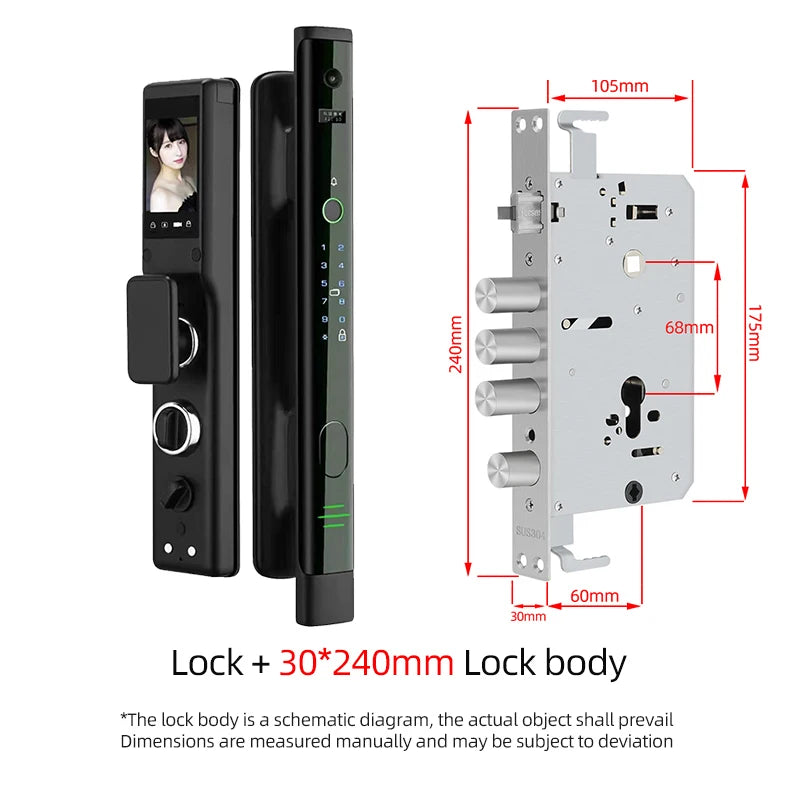 OKLAR Intelligent Fingerprint Security Electronic Door Lock Smart WiFi Bluetooth With Digital Code IC Card Keyless CJL-1-Y