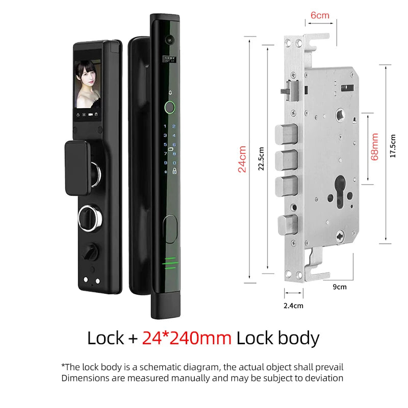 OKLAR Intelligent Fingerprint Security Electronic Door Lock Smart WiFi Bluetooth With Digital Code IC Card Keyless CJL-1-Y