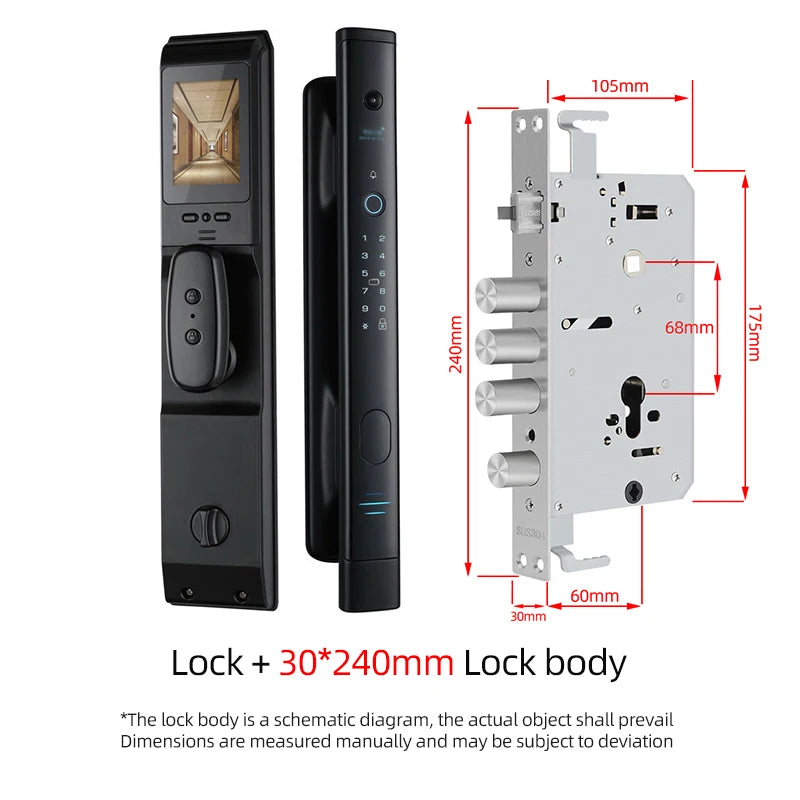 OKLAR Intelligent Fingerprint Security Electronic Door Lock Smart WiFi Bluetooth With Digital Code IC Card Keyless CJL-1-Y