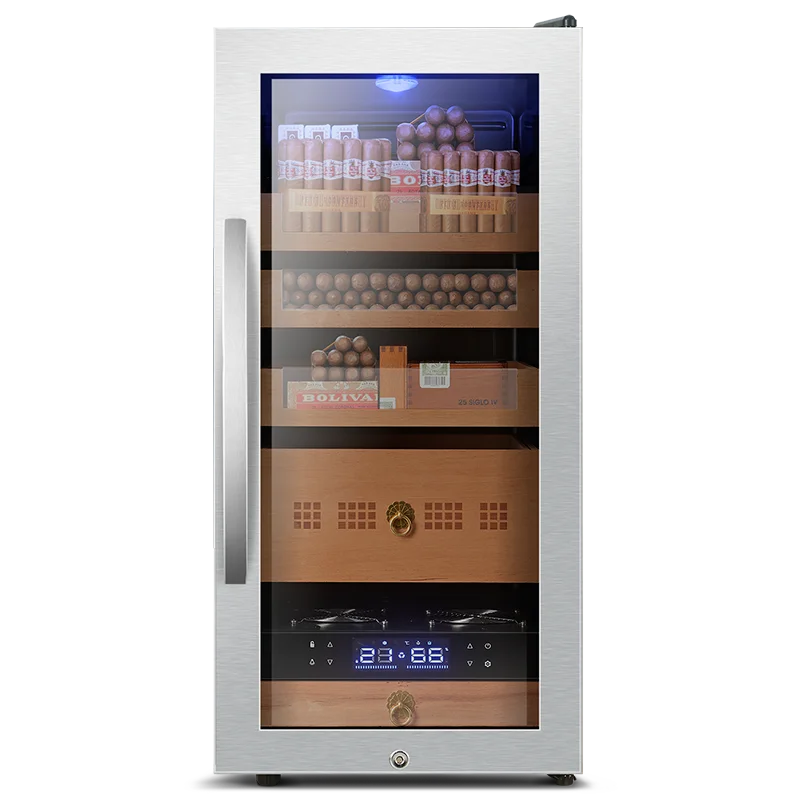 Odino BX-78H Adjustable Layers Wooden Shelf Modern Small Cigar Humidor Cedar Wood