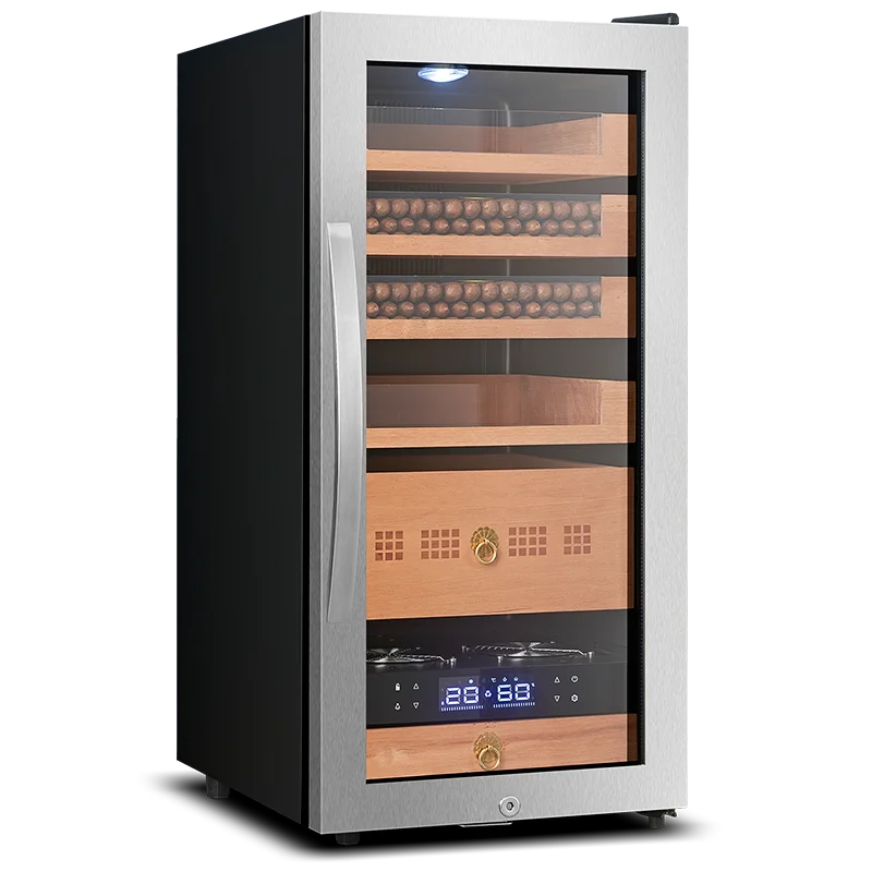 Odino BX-78H Adjustable Layers Wooden Shelf Modern Small Cigar Humidor Cedar Wood