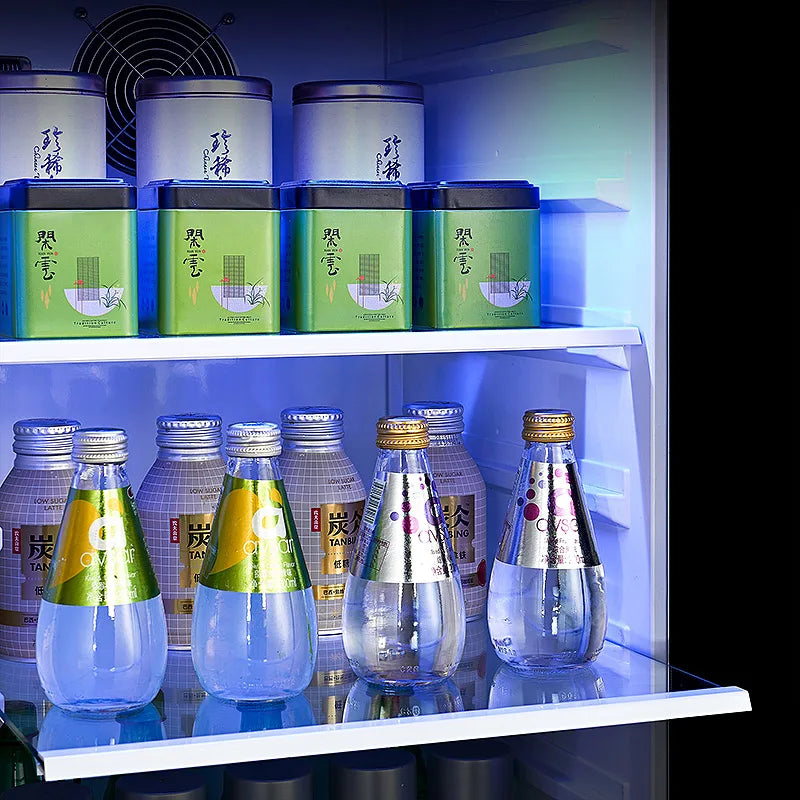 Odino Beverage Cooler Refrigerator-188L Capacity Freestanding with Glass Door-Soda Beer- Compact Drink Fridge for Kitchen office