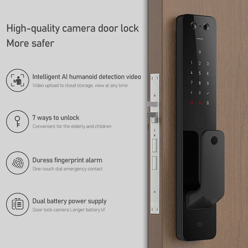 Oklar Mijia Smart Fingerprint Home New Fashion Intelligent Lock Mihome Smart Door Lock Digital Pro Automatic Pro S30PRO-1-Y Lock