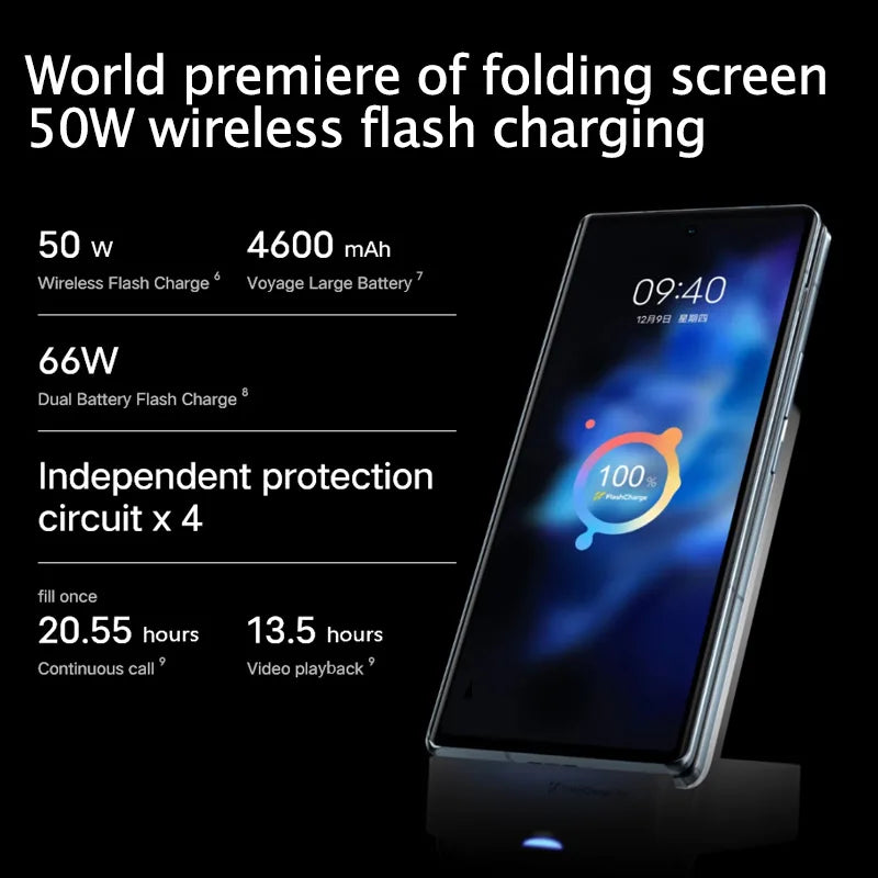 Original New Flagship foldable phone vivo X Fold SmartPhone 5G Qualcomm Snapdragon 8 Gen1 2K+120Hz E5 12GB ROM 512GB RAM Google