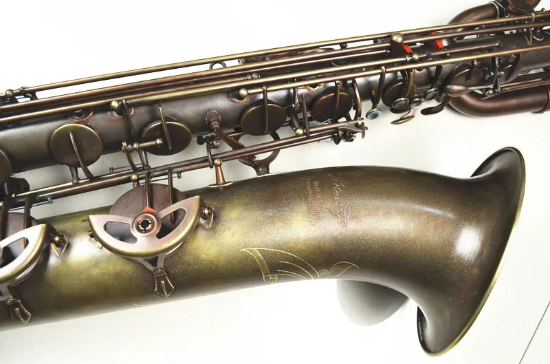 Original Taiwan MUSEADF Baritone Saxophone SDY-906GF Model Antique Copper Simulation Brass Professional Play Eb Saxofone