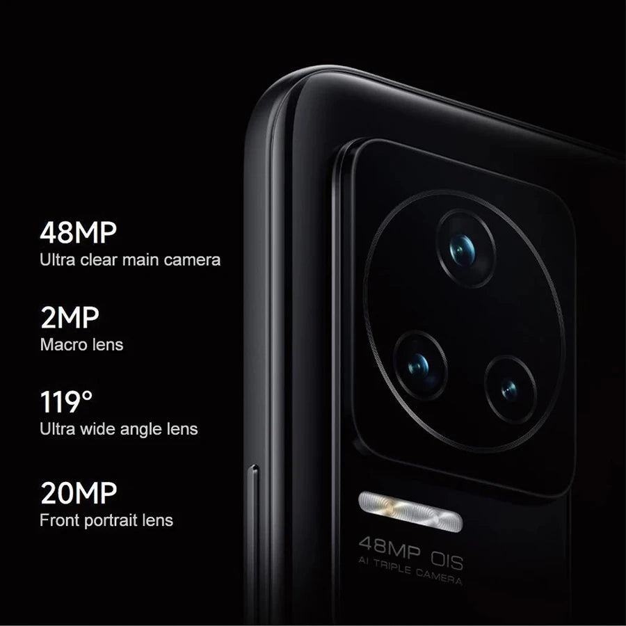Original Xiaomi Redmi K50 5G Smartphone Dimensity 8100 Octa Core 5500mAh Battery 67W Fast Charging 48MP Triple Camera 120Hz