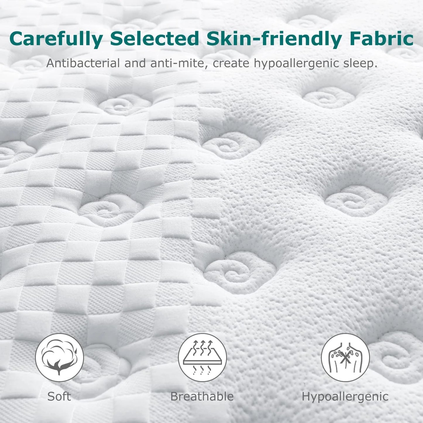 Orthopedic Super King Size Queen Bed Mattresses 13 Inch Cooling Gel-infused Foam latex pocket spring Mattress rolling in a Box