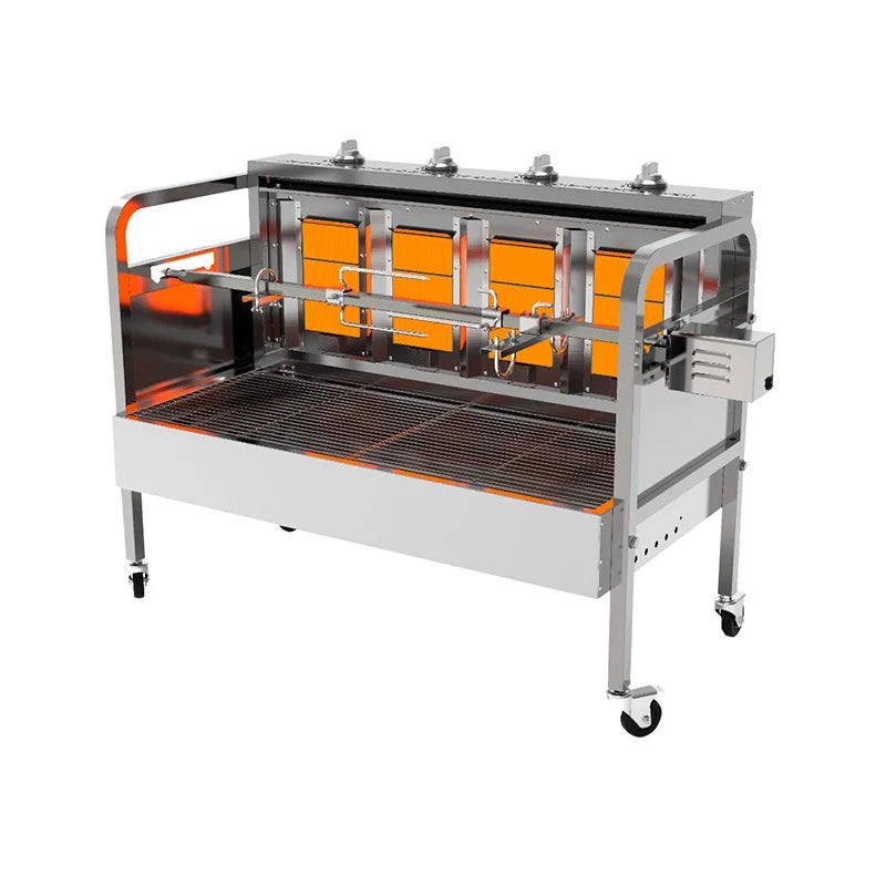 Outdoor Chicken Roast Barbeque Pig Roaster Stainless Steel Charcoal Barbecue Grill