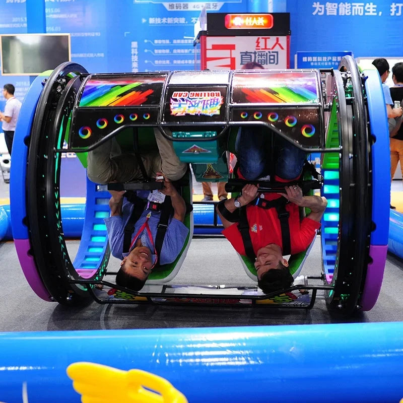 Outdoor/Indoor Amusement Park le bar car360 Degree Rotation Happy Rolling Car Happy Double 360 Rolling Car For Sale