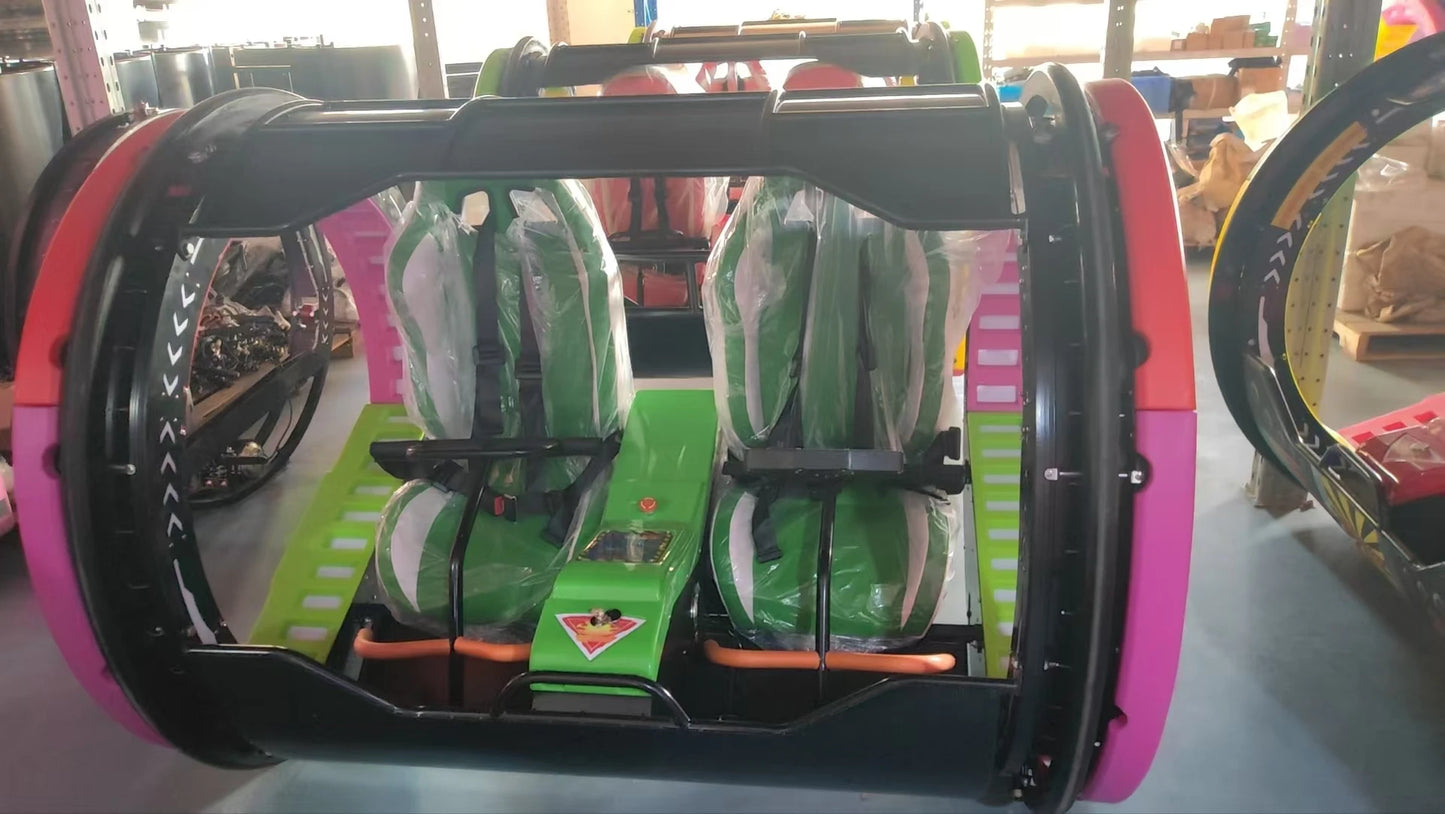 Outdoor/Indoor Amusement Park le bar car360 Degree Rotation Happy Rolling Car Happy Double 360 Rolling Car For Sale