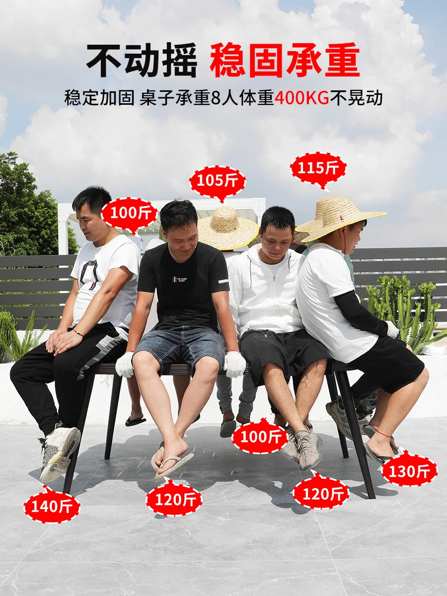 Outdoor Tables, Outdoor Leisure Vine Chairs, Net Red Dew Tianyang Tea Table and Chair Combination Aluminum Alloy