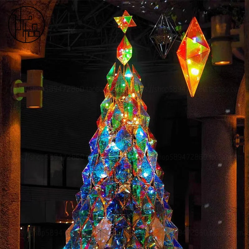 Outdoor acrylic Christmas tree ornaments, indoor sculptures, shopping malls, pedestrian streets, Christmas themed decorations