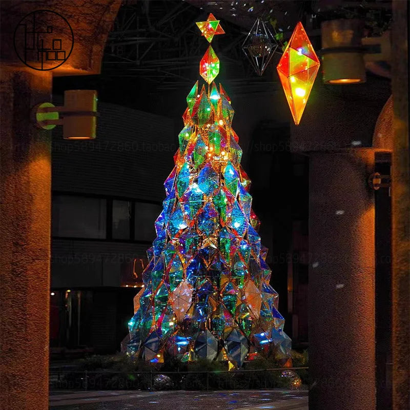 Outdoor acrylic Christmas tree ornaments, indoor sculptures, shopping malls, pedestrian streets, Christmas themed decorations