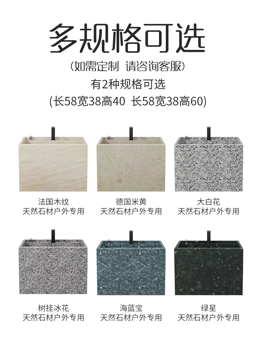 Outdoor mop pool, courtyard, home balcony, mop mop, mop, mop, mop, mop, mop, outdoor marble mop basin, floor standing integrated