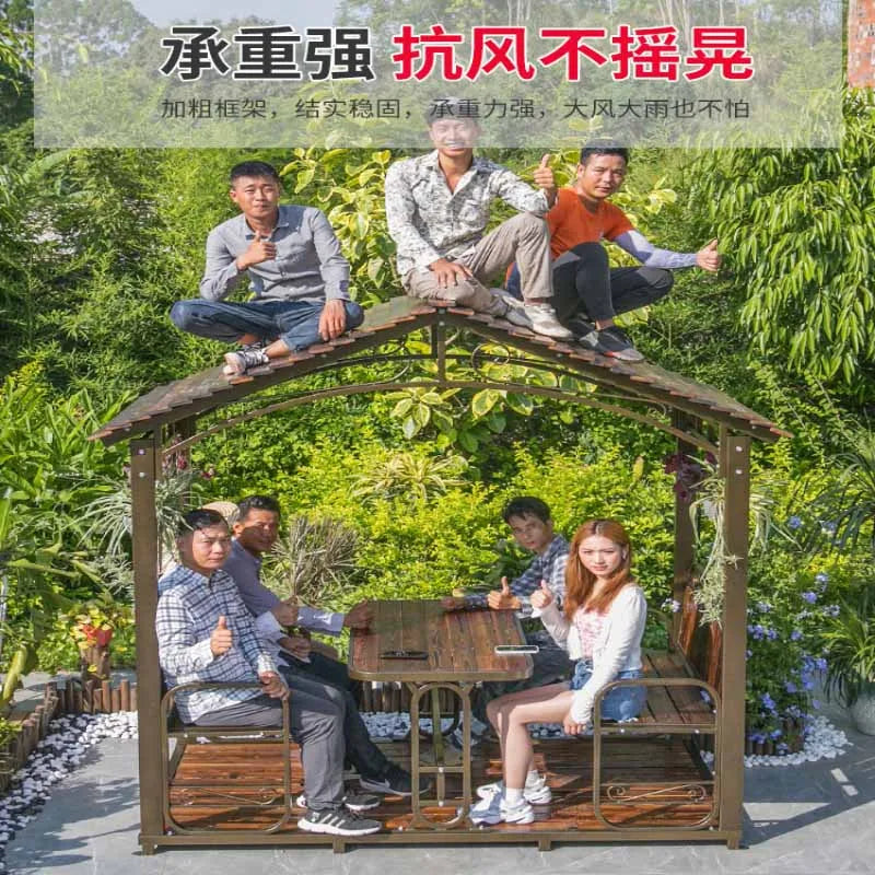Outdoor pavilion, waterproof and sunscreen, courtyard garden, outdoor sunshade, homestay garden